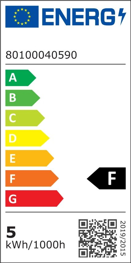5W, 450lm, LED Compact, T37, E27, 37x116mm, LED lamp