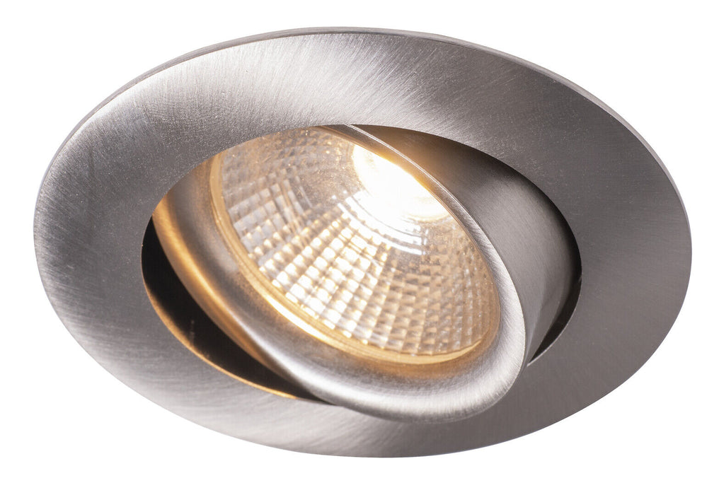 7W, 600lm, Compact Tilt, 36D, IP44, IK02, Ø90x40mm, LED Downlight Airam