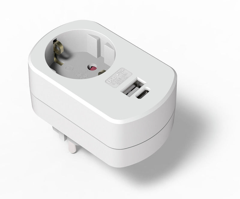 Double USB Plug 1x USB 1x USB C