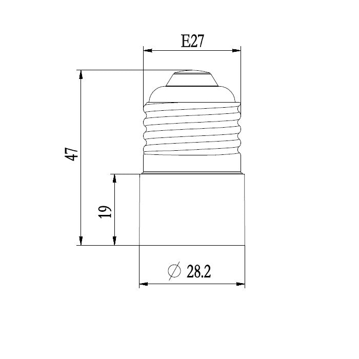 E27 => E14 125C Lampun Kanta-adapteri