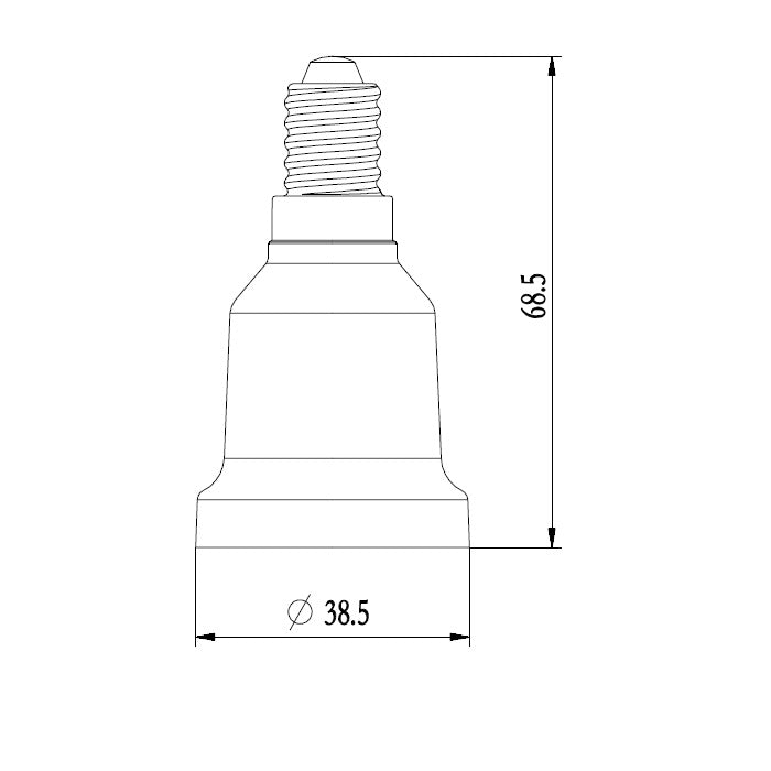 E14 => E27 125C Lamp Base adapter