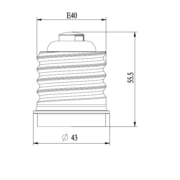 E40 => E27 125C Lampun Kanta-adapteri