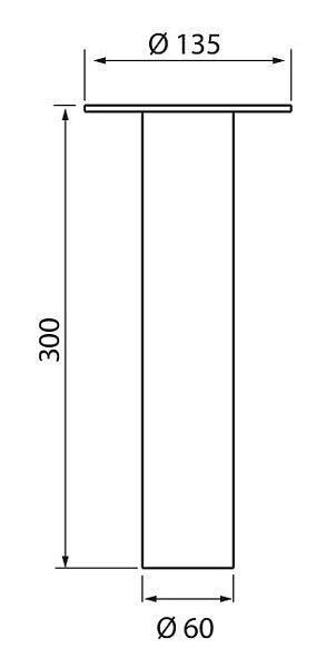 Ground support MTS-2P, ø 60x300mm Airam