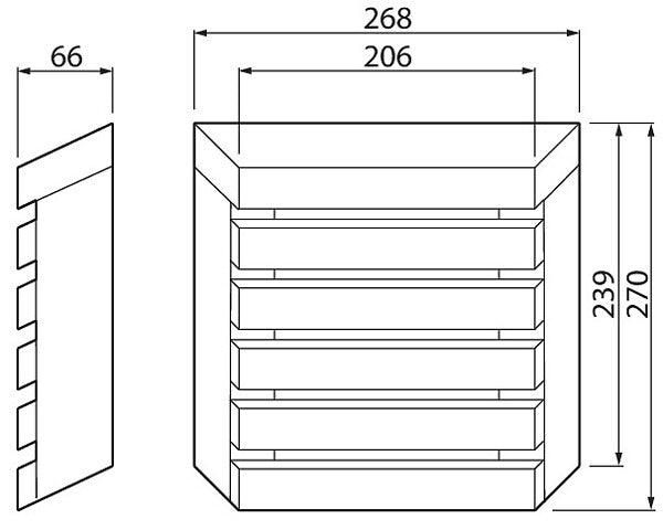 8W, 500lm, SaunaLED, 2700K, IP65, 270x268x66mm Dimmable Sauna lamp Airam