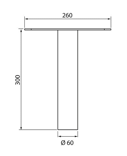 Ground support MTS-2N, ø 60x300mm Airam