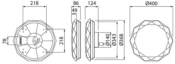 22W, 1600lm, Gaia Starlight IP20, 2700K-6500K, 400mm, Himmennettävä LED Plafondi Airam
