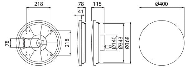 22W, 1600lm Gaia Slim R IP20, 2700K-6500K, 400mm, Dimmable LED Plafondi Airam 