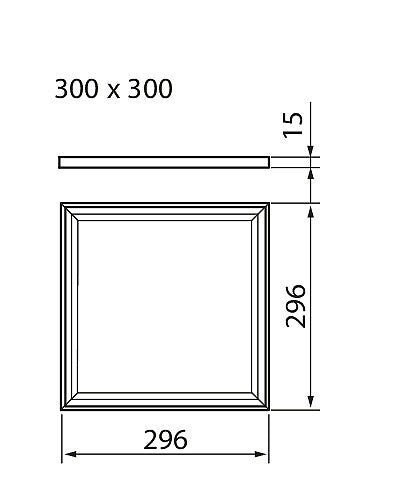 9W, 700lm, Plateia Q IP40, 300x300mm LED Moduulivalaisin Airam
