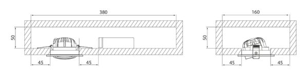 5W, 500lm Compact Outdoor IP65, IK03, 20-40D, Ø85x85mm, LED Alasvalo Airam