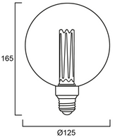 2,5W, 125lm, ToLEDo Mirage G120, E27, 2000K, LED-lamppu -Sylvania - Lumenled Oy