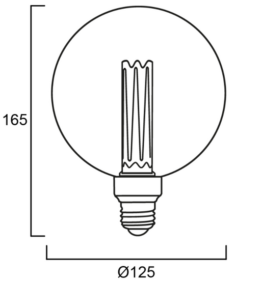 2,5W, 125lm, ToLEDo Mirage G120, E27, 2000K, LED-lamppu -Sylvania - Lumenled Oy