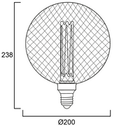 2,5W, 125lm, ToLEDo Mirage G200, E27, 2000K, LED-lamppu -Sylvania - Lumenled Oy