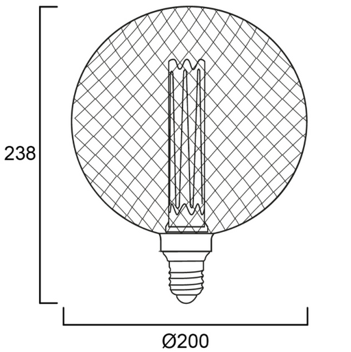 2,5W, 125lm, ToLEDo Mirage G200, E27, 2000K, LED-lamppu -Sylvania - Lumenled Oy
