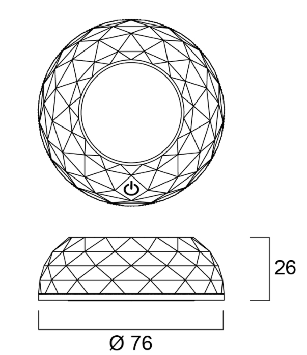 0,2W, 15lm Mini Touch 4000K LED-valaisin -Sylvania - Lumenled Oy