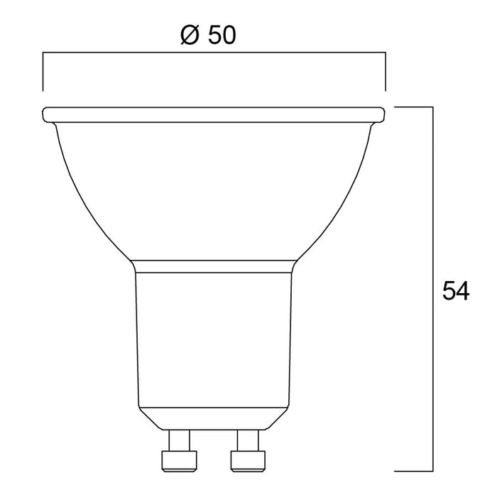 5W, 475lm, RefLED Superia Retro ES50, GU10, DIM, 36°, 50x54mm, LED lamp Sylvania