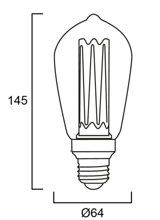 2,5W, 125lm, ToLEDo Mirage ST64, E27, 2000K, LED-lamppu -Sylvania - Lumenled Oy