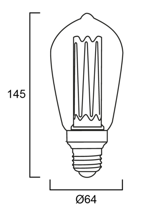 2,5W, 125lm, ToLEDo Mirage ST64, E27, 2000K, LED-lamppu -Sylvania - Lumenled Oy