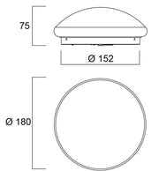 6W, 520lm, Start eco surface Dualtone IP44 LED-kattovalaisin -Sylvania - Lumenled Oy