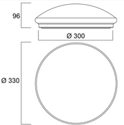 18W, 1550lm, Start eco surface Dualtone IP44 LED-kattovalaisin -Sylvania - Lumenled Oy