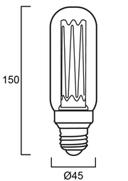 2,5W, 125lm, ToLEDo Mirage T45, E27, 2000K, LED-lamppu -Sylvania - Lumenled Oy