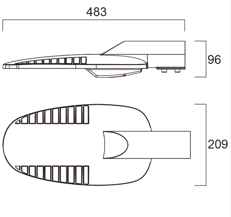 50W, 6000lm, Zephyr IP66, 4000K, LED-katuvalaisin-Sylvania - Lumenled Oy