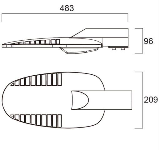 50W, 6000lm, Zephyr IP66, 4000K, LED-katuvalaisin-Sylvania - Lumenled Oy