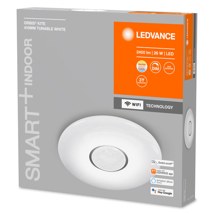 26W, 2400lm Smart+ WiFi Orbis Kite Tunable White IP20, 410mm white LED smart ceiling light LEDVANCE