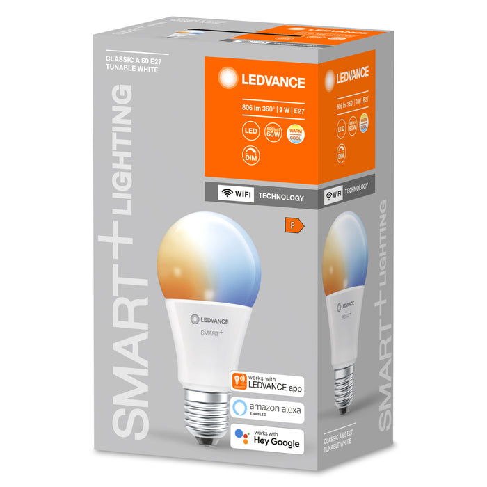 9W, 806lm Smart+ WiFi Tunable, A60, E27 älyvakiolamppu LEDVANCE