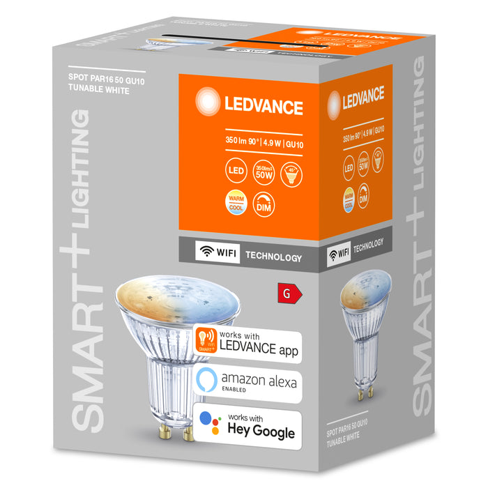 4,9W, 350lm Smart+ WiFi Spot Tunable 45° GU10, älykohdelamppu Ledvance