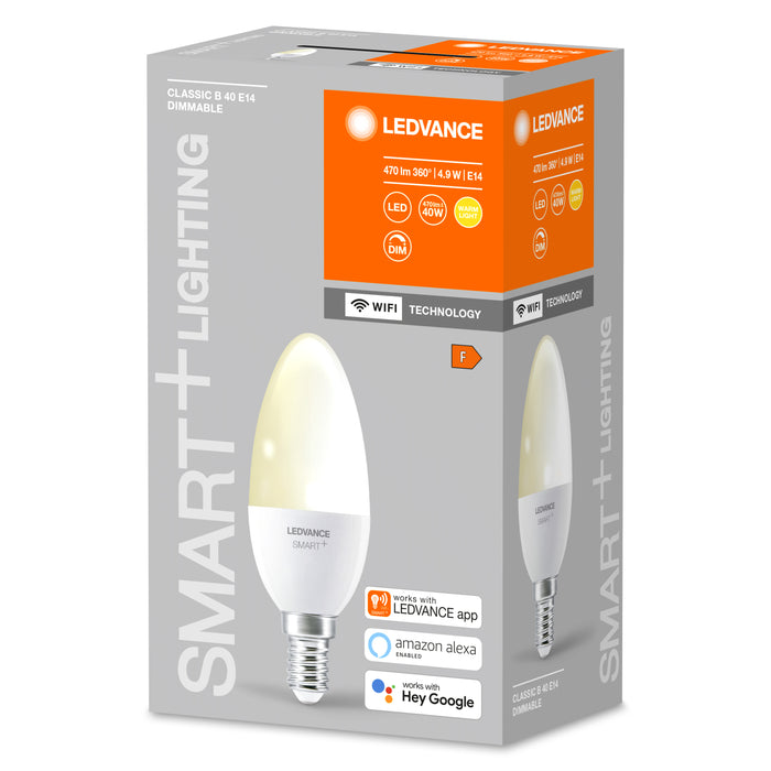 4,9W, 470lm Smart+ WiFi Candle DIM P40, E14, 2700K älyvakiolamppu LEDVANCE