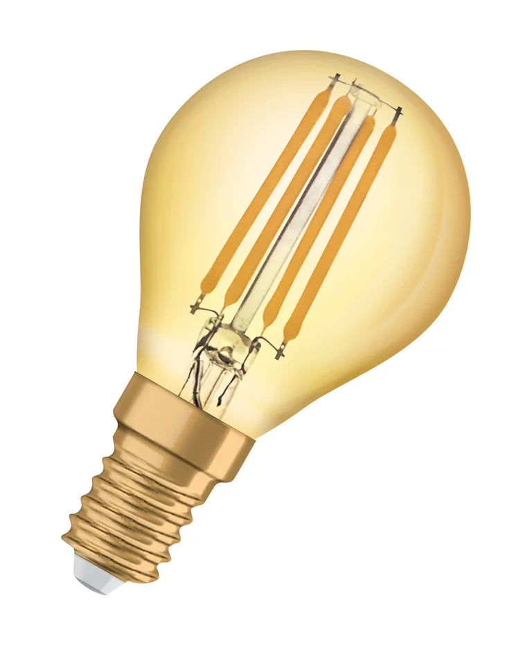 4W, 410lm, Vintage 1906 CLAS P GOLD, E14, 2400K, 45x77mm, LED Sisustuslamppu Osram