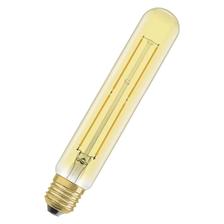 4W, 400lm, Vintage 1906 Tube GOLD, E27, 2000K, 32x185mm, LED Sisustuslamppu Osram