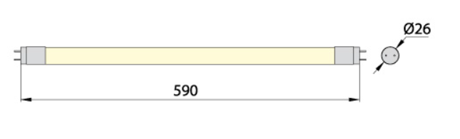 9W, 855lm, Nano LED, AC 230-240V, T8, G13, 4000K, 600mm, LED Tube