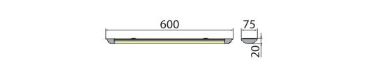 18W, 1440lm, Avilo 60, IP20, 4000K, 600mm, LED Universal lamp