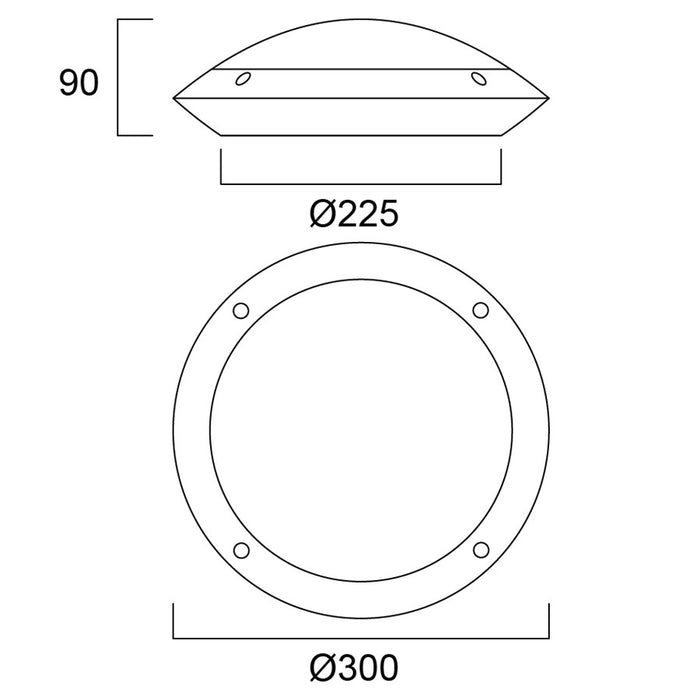 12W, 1050lm, Start Surface, IP66, IK10, 3000K, 300mm, LED Plafondi Sylvania
